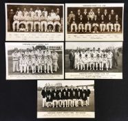 Cricket - Yorkshire County Cricket Team photocards - for seasons 1948, 1963, 1972 and two others. (