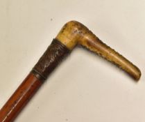 Equestrian - Late 19th Century Riding Crop with a decorative brass mount marked 'Ashford Maker to