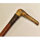 Equestrian - Late 19th Century Riding Crop with a decorative brass mount marked 'Ashford Maker to