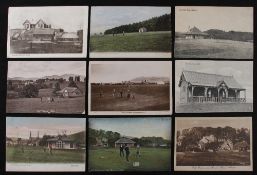 9x various Scottish golfing postcards from the early 1900's - 2x Aberdour golfing scenes one
