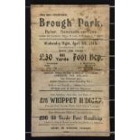 Greyhound Racing - 1919 Brough Park Official Race Card date Wednesday night, 9th April at Byker,