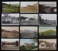 12x various Scottish golfing postcards from the early 1900's - Babberton clubhouse Juniper Green