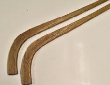 Bandy / Ice Hockey - Pair of 'F.H. Ayres' Bandy Sticks both stamped 'F.H. Ayres London', 'Regulatory