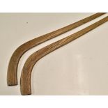 Bandy / Ice Hockey - Pair of 'F.H. Ayres' Bandy Sticks both stamped 'F.H. Ayres London', 'Regulatory