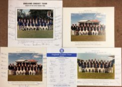 Cricket - 1980s England Cricket Tour Signed Photographs to include 1982/83 Australia and New Zealand