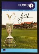 Tiger Woods - 2006 Official Royal Liverpool Open Golf Championship draw sheet signed by the winner -