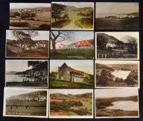 12x various Welsh, Lakes and IOM golfing postcards pre WWI onwards to incl 2x Port Erin (IOM),