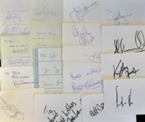 Cricket - Mixed Cricket Autographs appearing predominantly on single cards or white stickers, some