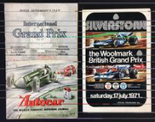 Motor Racing - 1948 International Grand Prix Official Programme marking the opening of the