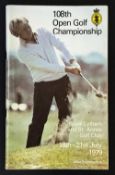 Seve Ballesteros - 1979 Official Royal Lytham Open Golf Championship programme signed by the