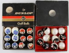 Collection of 23x wrapped golf balls - 9x Dunlop 65 and 3x Dunlop Warwick in makers box together