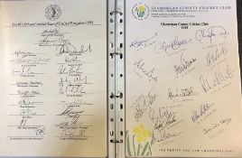 Cricket - Signed County and Tour Team Sheets including England team v Pakistan 1992, England under