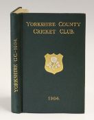 Cricket - Yorkshire County Cricket Club 1904 Year Book - with green boards and gilt lettering, bears