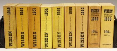 Wisden Cricketers' Almanacks Part Run 1949 to 1969 - 1949, 1950, 1951, 1954, 1956, 1960, 1962,