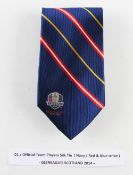 2014 US Ryder Cup Team official players silk tie - played at Gleneagles Scotland