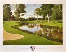 Graeme Baxter signed Ryder Cup golf print - 2001 The Belfry Ryder Cup ltd ed colour signed by the