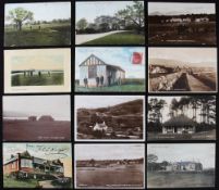 12x various Scottish golfing postcards from the early 1900's - Falkirk golf course and Clubhouse