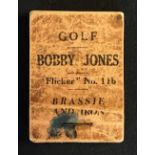 Bobby Jones Flicker Golf book - titled "Brassie and Iron" Flicker no. 11b - covers soiled, corners