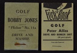 Early Bobby Jones Golfing Flicker book - titled "Flicker" No.11a - Drive and Mashie Shots" issued by
