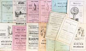 Cricket - Assorted Cricket 1941 to 1950 Central Lancashire League Programmes to include Stockport