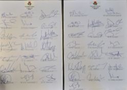 Cricket - 2007 County Signed Team Sheets to include Derbyshire, Durham, Essex, Glamorgan,