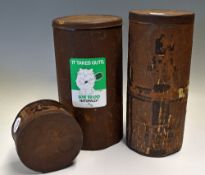 Tennis - Bow Brand Gut String Tins with 2x larger tins measuring 35cm high and a diameter of 16cm