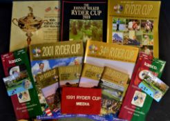 Collection of Ryder Cup programmes, arm band and other ephemera from 1965 onwards to incl 5x