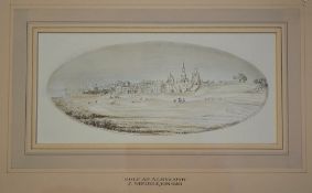 Meiklejon, J (c.1880's) "GOLF AT ALNMOUTH" - original sketch signed and dated by the artist along