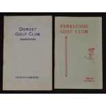 Golf Club Handbooks Dorset - from the 1950's onwards (2) - Robert Walker Parkstone Golf Club with "