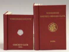 Cricket - Yorkshire County Cricket Club Facsimile Year Books 1893 and 1894 - both hardback,