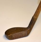 ZoZo style brass mallet head putter c/w metal face insert - stamped Army & Navy C&L to the crown -