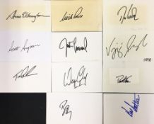 Collection of 11x 1980/00's Major Golf Champions signed plain cards to include Vijay Singh (1998),