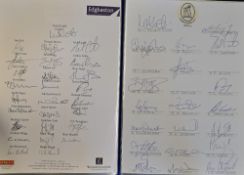 Cricket - 2004 County, Tour and Test Signed Team Sheets including Derbyshire, Durham, Essex,