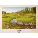 Graeme Baxter signed Ryder Cup print - 2008 Valhalla USA Ryder Cup ltd ed colour print signed by the