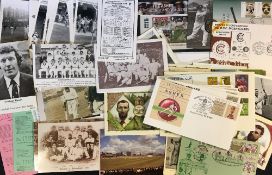 Cricket - Assorted Ephemera and Related items - including photocards and postcards, first day covers