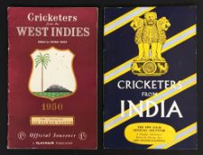 Cricket - Cricketers from West Indies & India Tour of England Souvenir Booklets both Playfair