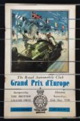 Motor Racing - 1950 Grand Prix d'Europe Official Programme of the 11th Grand Prix incorporating