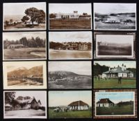 Collection of 12x various Scottish golfing postcards from the early 1900's onwards - early Dornoch