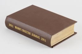 Wisden Cricketers' Almanack 1911 - 48th edition - with wrappers, rebound in brown cloth boards