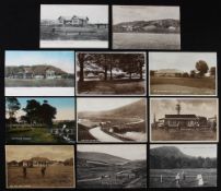 9x various Scottish golfing postcards from the early 1900's - 2x Innerleithen Golf Course 1920 &