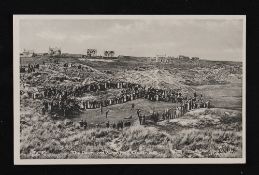 Cruden Bay Golf Club tournament postcard - c.1899 - large crowd scene celebrating the opening with