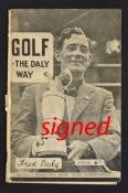 Daly, Fred signed booklet - "Golf - The Daly Way" signed by Open Golf Champion (1947) to the