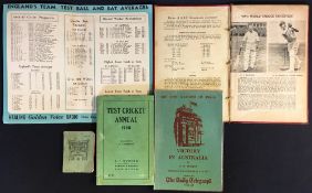 Cricket - Group of Assorted 1930's / 1940's Publications including 1931 Bussey Cricketers Diary