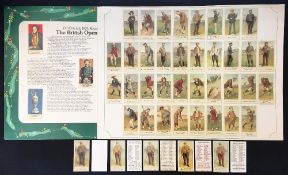 Interesting collection of 6x re-issued Cope's Golfing cigarette cards - all different variations