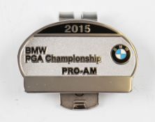 2015 BMW PGA Golf Championship Pro - AM players enamel money clip - played at Wentworth and comes in