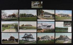 Collection of 12x early USA Golf club colour postcards from early c.20th onwards to incl Mohonk Lake