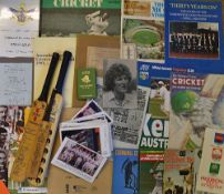 Cricket - Selection of Assorted Items including mixed player and team photocards and reproduction