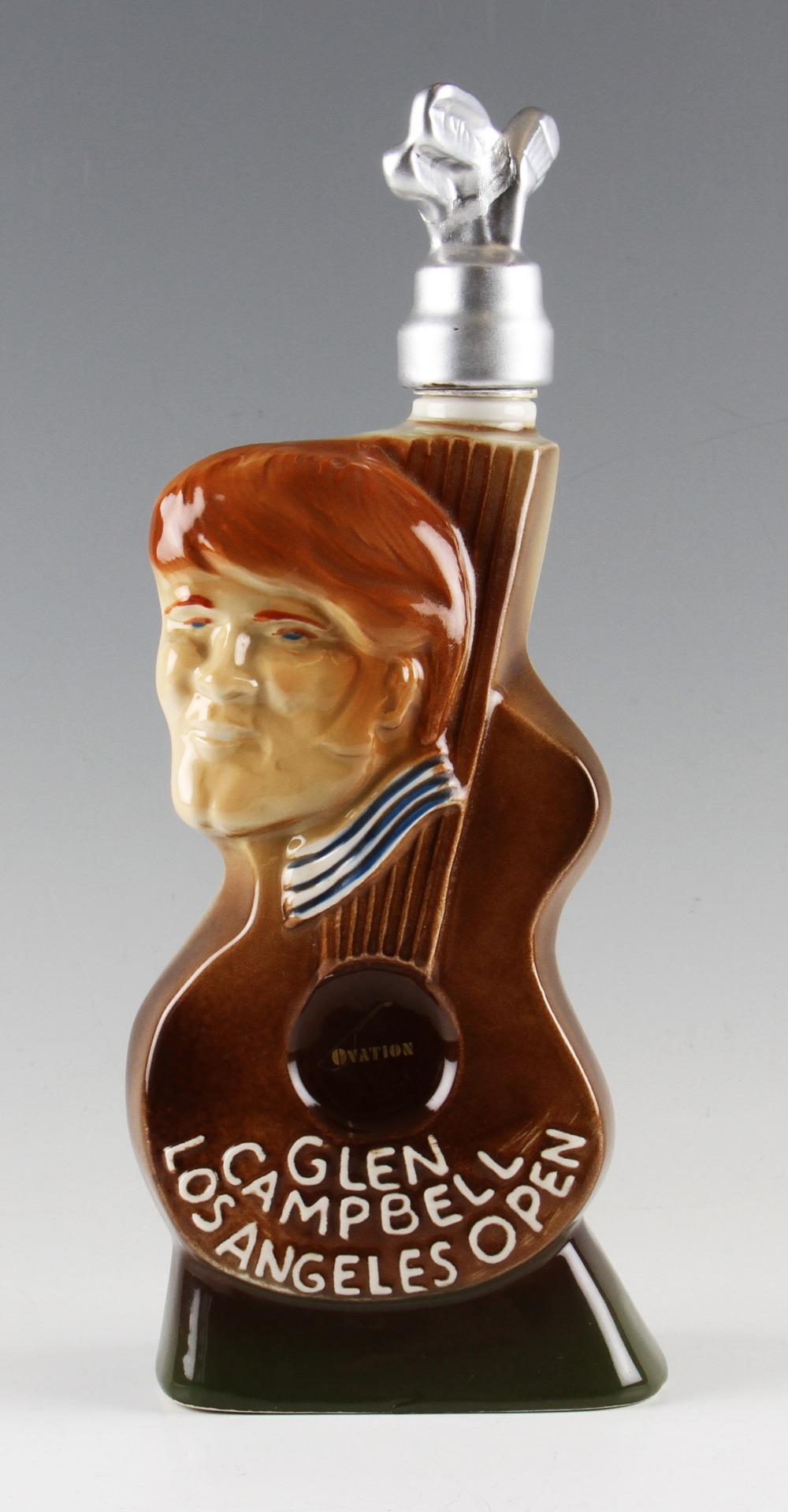 1977 Glen Campbell 51st Los Angeles Open Golf Championship ceramic whisky flagon - Original Jim Beam