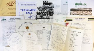 Cricket - Selection of Assorted Signed Items mostly team sheets including Indian Cricket Tour
