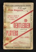 Cricket - Gentlemen v Players by Percy C. Standing 1891 issue containing full scores of all reported